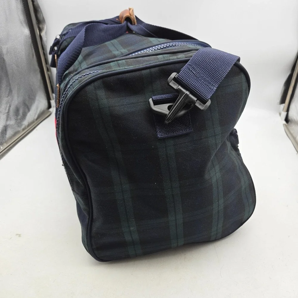 Vintage Tommy Hilfiger Duffle Bag Tartan Plaid Pepsi Cola Flag‎ Large 90s Y2K